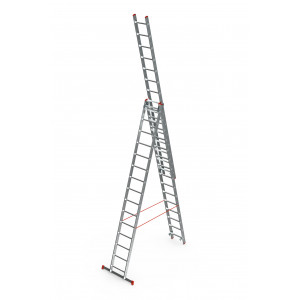Трехсекционная алюминиевая лестница SARAYLI 3X10 PRO 4310P