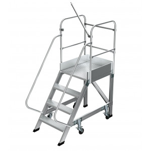 Односторонняя лестница платформа с колесами на амортизаторах SARAYLI 7 ст. 8706-Y
