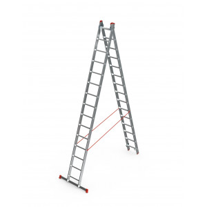 Двухсекционная алюминиевая лестница SARAYLI 2X9 PRO 4209P
